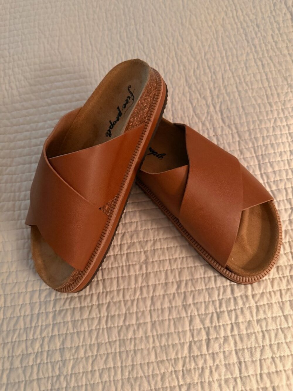 FREE PEOPLE Criss Cross Leather Sandal